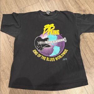 'King of the Blues Worldwide' Short Sleeve Tee - Black